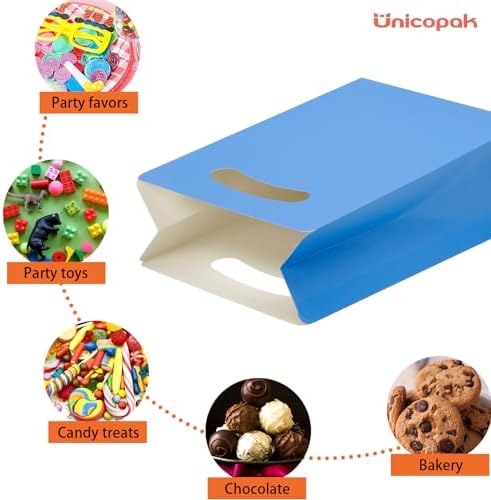 UnicoPak 16 Pack Blue Party Favor Bags for Birthday