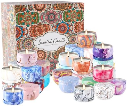 Onebird Set of 36 Aromatherapy Candles with Natural Soy Wax and Essential Oils