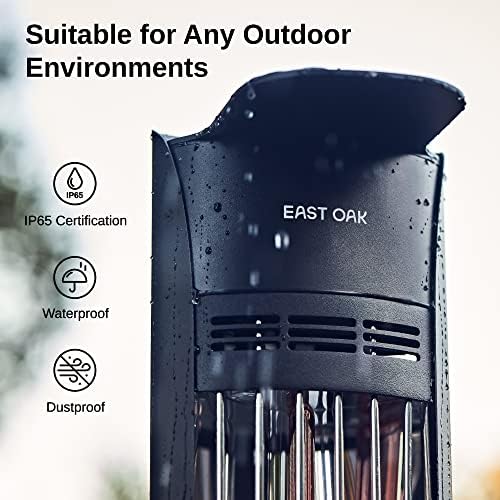 EAST OAK 1500W Electric Infrared Heater with Remote and 24H Timer