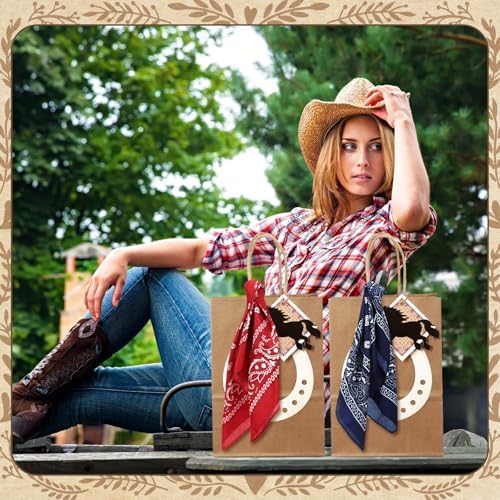 Jeere 12 Piece Western Cowboy Gift Bags Set