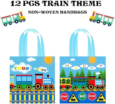 12PCS Train Theme Gift Bags with Handles