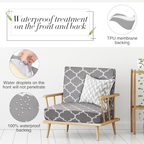 Newwiee 12 Pcs Elastic Sofa Cushion Covers