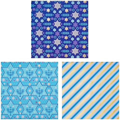 RUSPEPA Hanukkah Wrapping Paper Roll Set