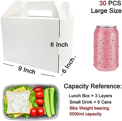 Unarty 30 Pcs Large Gable Treat Boxes