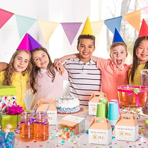 24 Piece First Birthday Treat Box Set with Handles