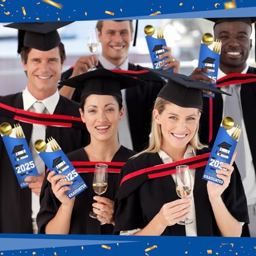 DTOFOOT 120 Pcs Graduation Silverware Bag