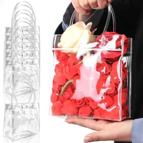 BadenBach 24 PCS Mini Clear Gift Bags with Handle