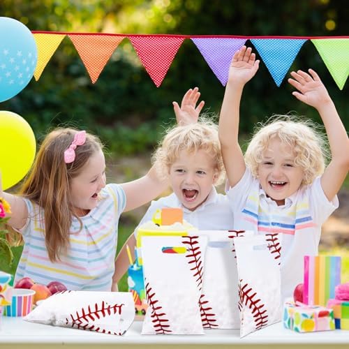 Yeaqee 50 Pack Baseball Gift Bags with Handle