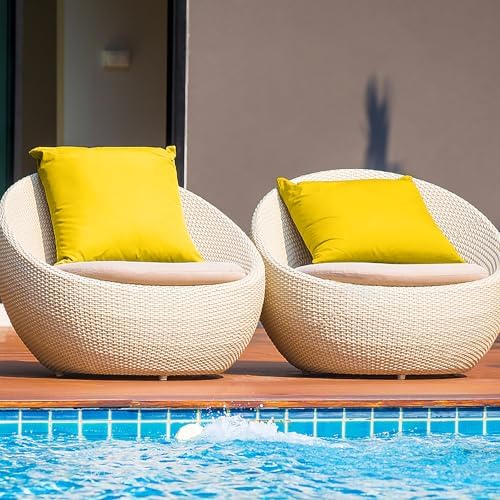 Pack of 4 Waterproof Square Throw Pillow Covers for Patio