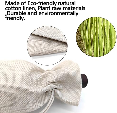 Socive Wedding Wine Bag - Burlap Drawstring Gift Holder