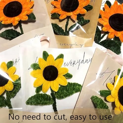 Flower Wrapping Bags Clear 11x17 Inch 20 Pcs for Bouquets