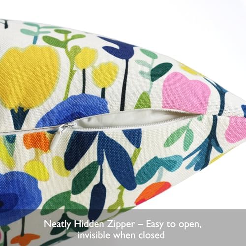Cythasily Outdoor Pillow Covers 18x18 Inch 2 Sets Floral