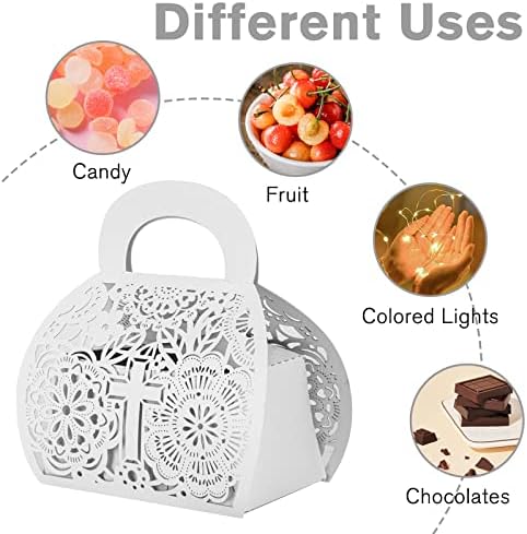25PCS Shiny Cross Favor Boxes for Parties