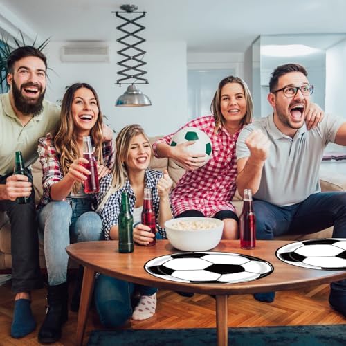 72 Pcs Soccer Themed Paper Plates Napkins Set