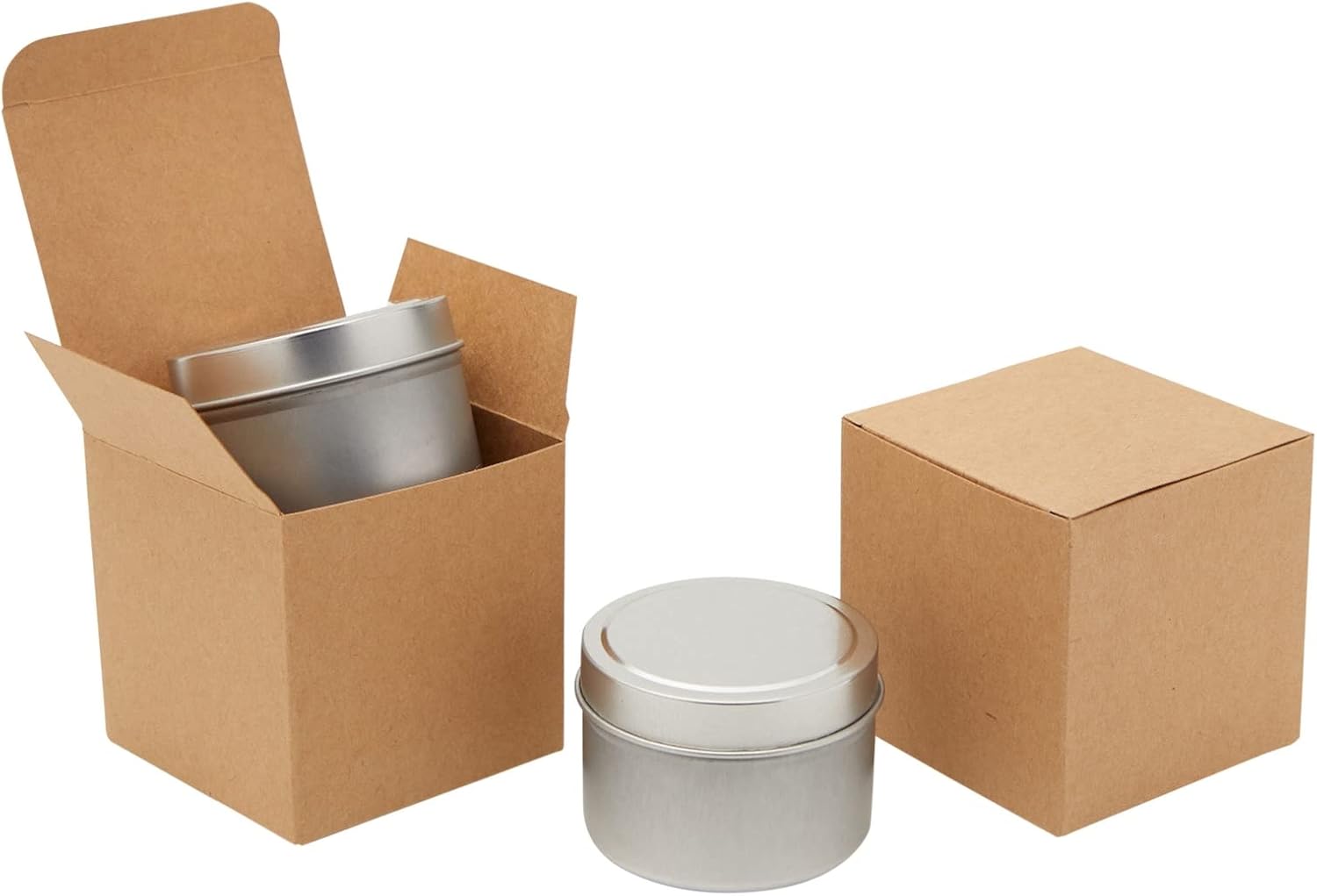 Juvale 100 Pack Brown 3x3x3 Inch Gift Boxes with Lids