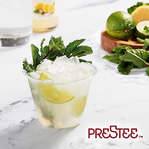 Prestee 500 Clear Plastic Cups 9 oz Cocktail Glasses