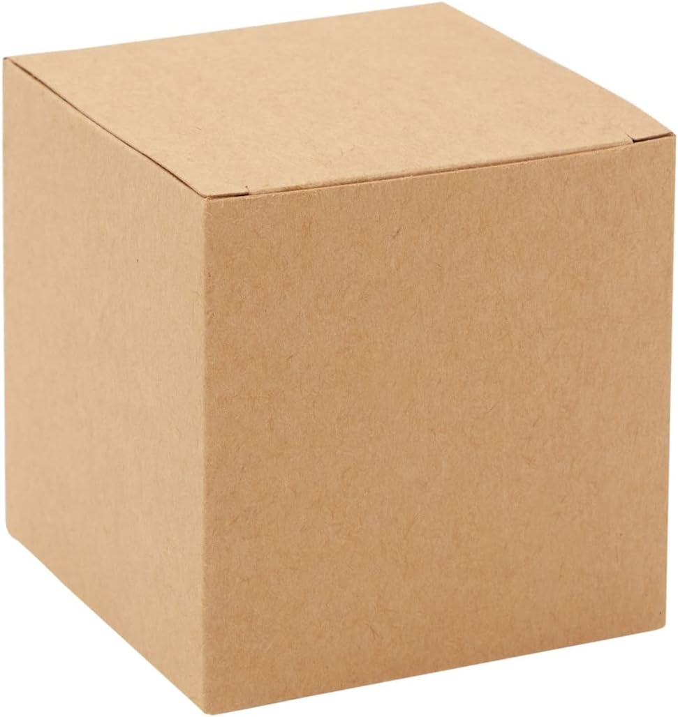 Juvale 100 Pack Brown 3x3x3 Inch Gift Boxes with Lids
