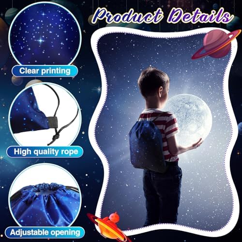 Censen 24 Pcs Starry Sky Drawstring Bags Set