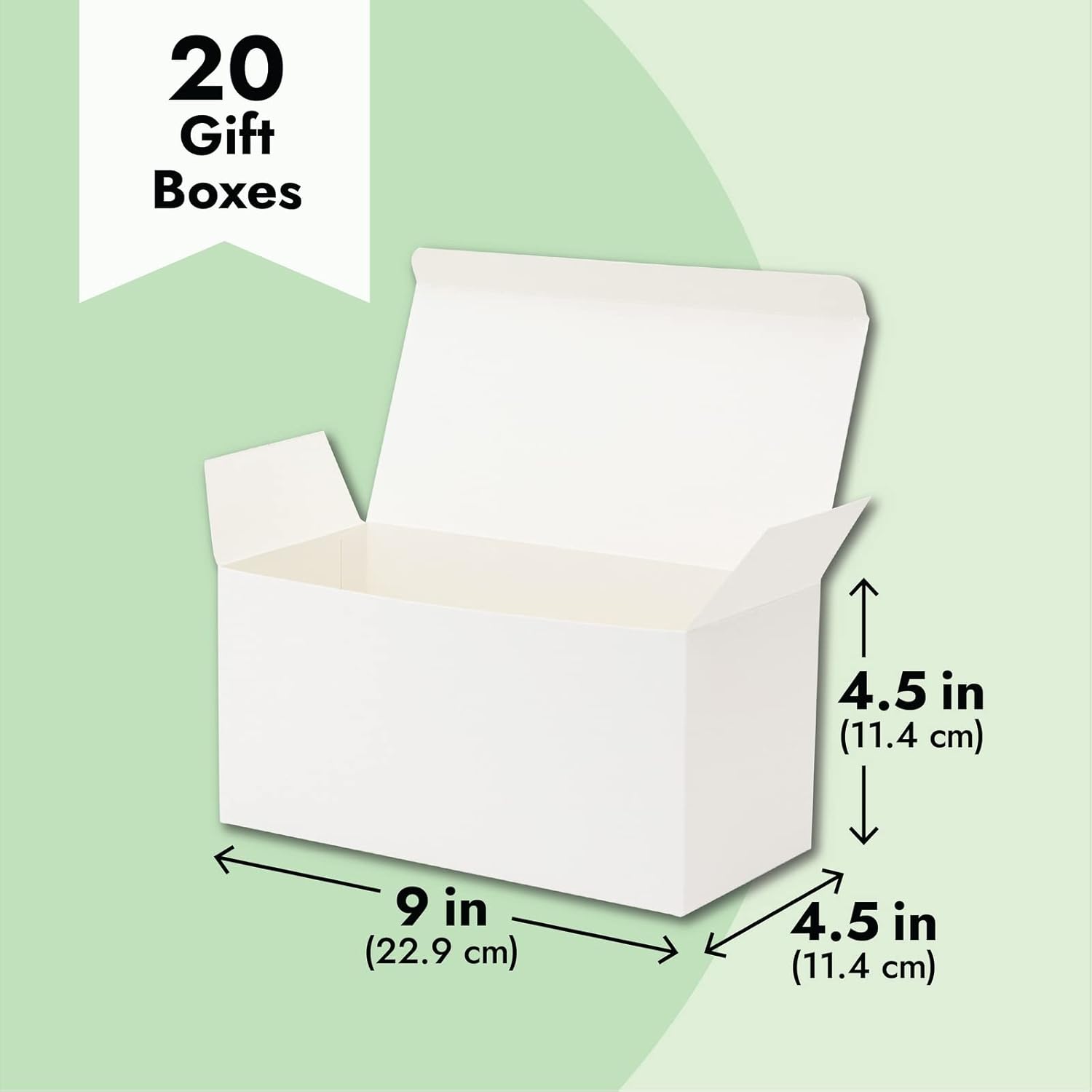 Juvale 20 Pack White Gift Boxes with Lids