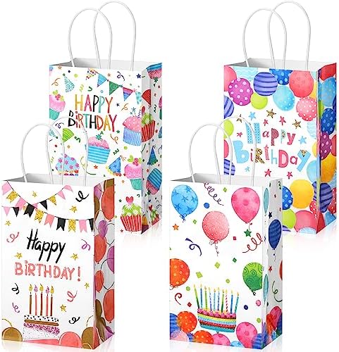 Fulmoon 36 Pcs Birthday Gift Bags with Handle