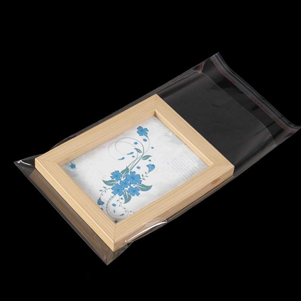 200 Pcs Clear Cellophane Bags 6x9 Inch Self Sealing