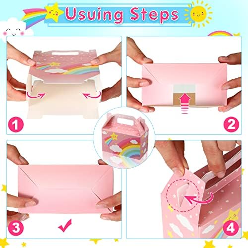 Nezyo 24 Pack Rainbow Party Favor Boxes
