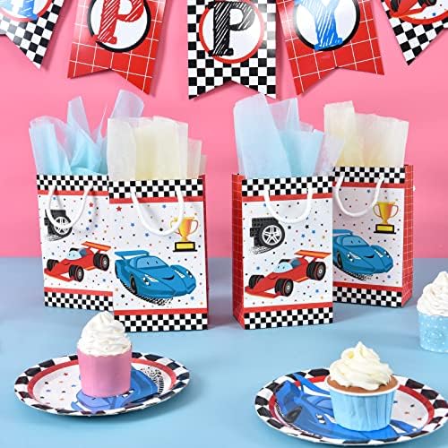 WERNNSAI Racing Car Party Bags with Handles 16PCS