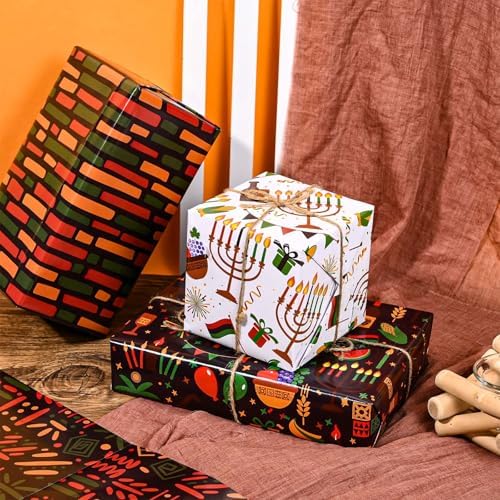 Sanixin 12 Sheet Black History Month Gift Wrap Paper