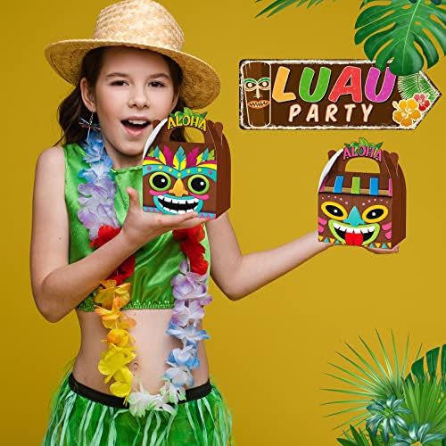 Glenmal 24 Pcs Tiki Luau Treat Boxes with Handles 1