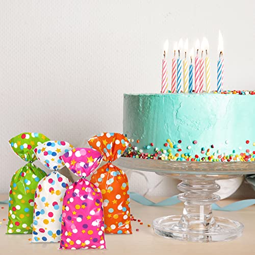 Pajean 100 Pcs Cellophane Treat Bags with Twist Ties