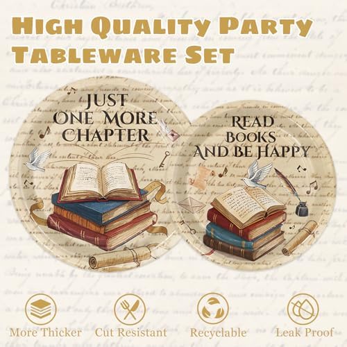 Book Themed Party Decor Set for 20 Guests