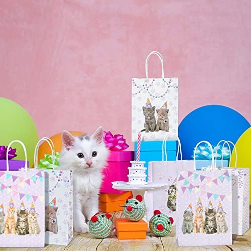 Yisong 12 Pcs Cat Party Favor Bags