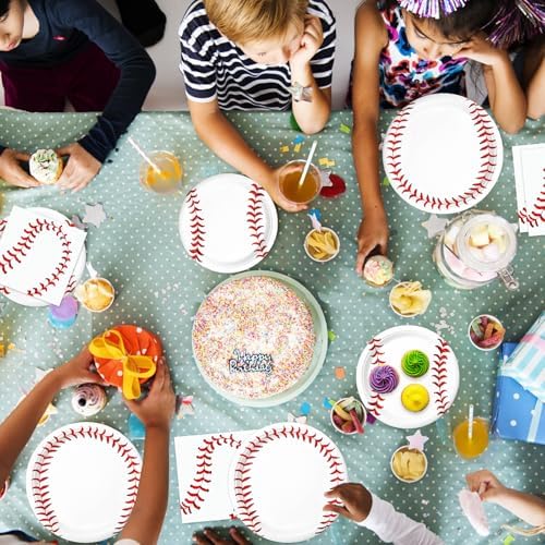 Oigco 60 Pc Baseball Party Tableware Set for 20