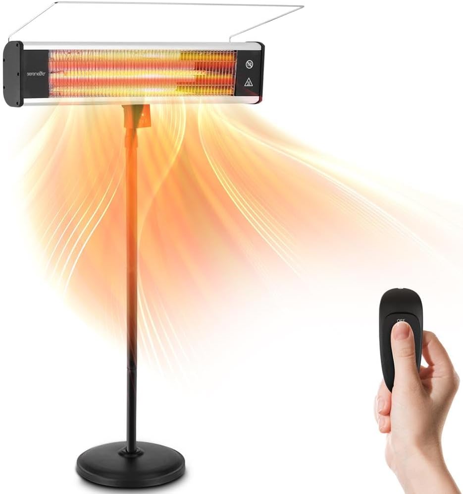 SereneLife Infrared Heater 1500W Portable with Remote