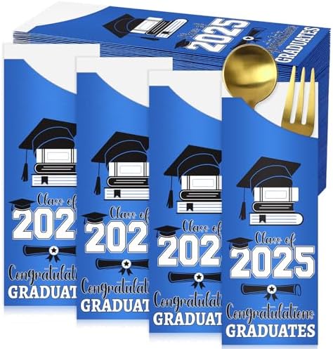 DTOFOOT 120 Pcs Graduation Silverware Bag