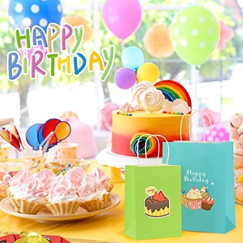 BagDream 24PCS Small Rainbow Party Favor Bags with Handles