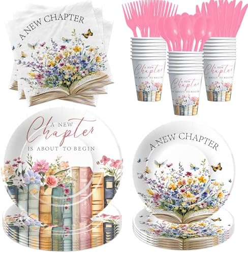 A New Chapter Bridal Shower Tableware Set 24pcs