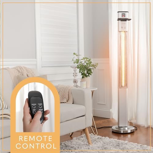 SereneLife Infrared Patio Heater with Remote Control