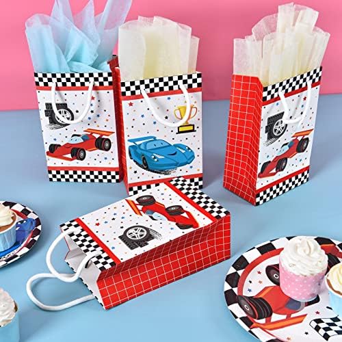 WERNNSAI Racing Car Party Bags with Handles 16PCS