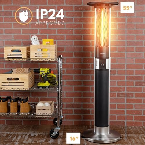 SereneLife Infrared Patio Heater 1500W Remote Control