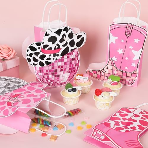 12PCS Disco Cowgirl Party Favor Bags for Western Themed Events