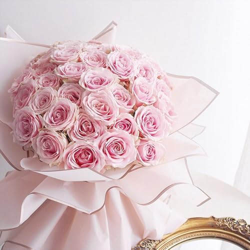 RUSPEPA 20 Sheets Waterproof Flower Wrap Paper Pink