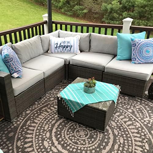 Sqodok 25x27 inch Outdoor Cushion Covers Set of 4 Tan