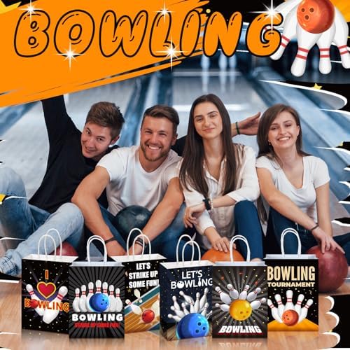 Kolldenn 24 Pcs Bowling Party Favor Bags