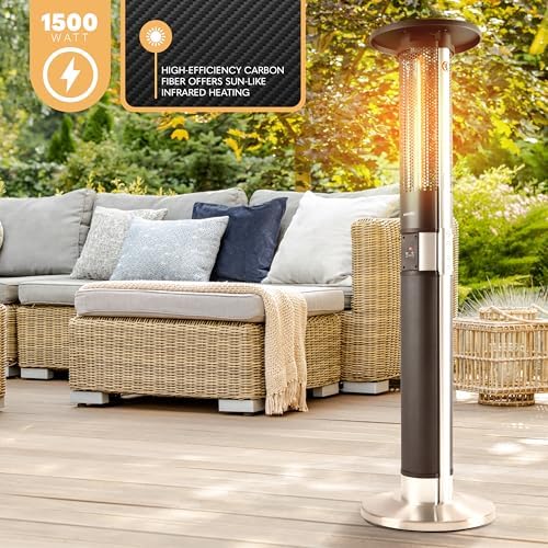 SereneLife Infrared Patio Heater 1500W Remote Control