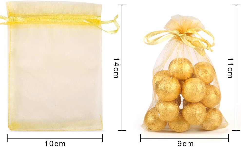 Bouraw 120pcs Organza Bags 4x6 Inches Drawstring Gift Wrapping