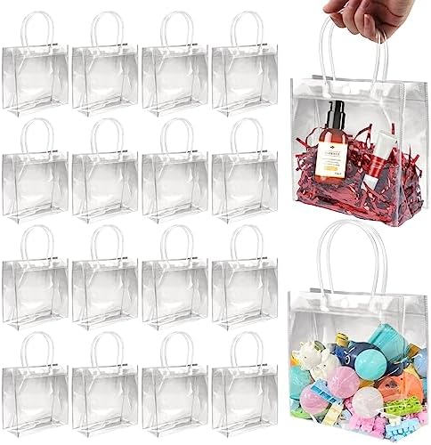 BadenBach 16 Pack Clear Gift Bags with Handles