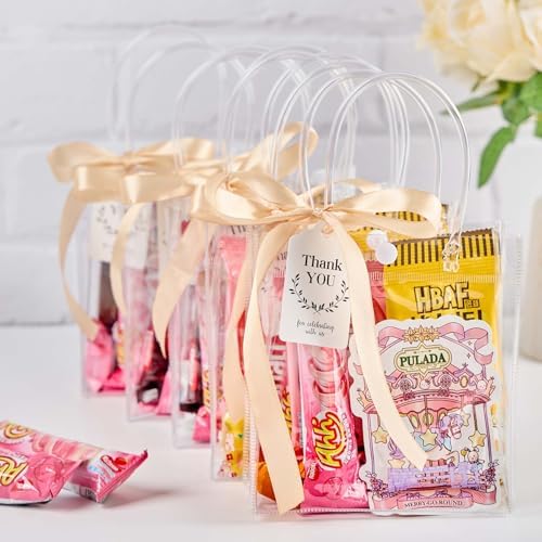 Mauproy 30 Pack Clear Gift Bags with Handles