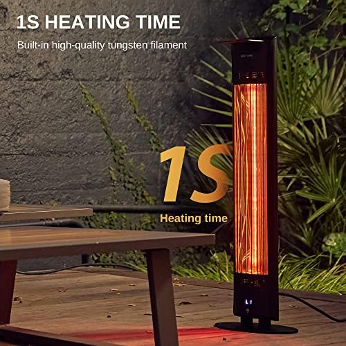 EAST OAK 1500W Electric Infrared Heater with Remote and 24H Timer