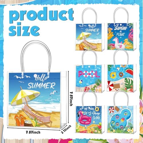 24 Pcs Summer Party Favor Bags with Handle